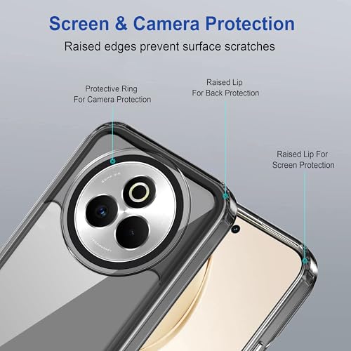 Image of Zapcase Back Case Cover for Realme P3 Pro 5G | Compatible for Realme P3 Pro 5G Back Cover | Case Cover with Camera Protection | (TPU + PC | Translucent Black)