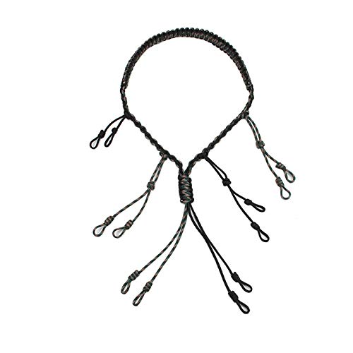 PETIT MANON Duck Call Lanyard - Hunting Decoy Rope with Adjustable Hand Braider Loops, 550LB Paracord Goose Dog Calls for Predator Whistle Hunter Gameï¼ˆBlackï¼‰