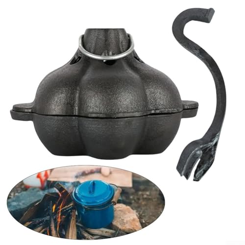 ZWEquipint Gusseisen-Bräter für das Kochen im Freien, 18 x 15,5 x 12 cm, unbeschichtet für die Oberfläche für natürliches Würzen, gleichmäßiges Erhitzen, Zwei-Ohr-Griff mit Deckelöffner, für Grillherd 10 ZWEquipint Gusseisen-Bräter für das Kochen im Freien, 18 x 15,5 x 12 cm, unbeschichtet für die Oberfläche für natürliches Würzen, gleichmäßiges Erhitzen, Zwei-Ohr-Griff mit Deckelöffner, für Grillherd