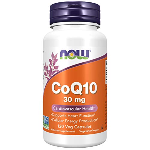 NOW Supplements, CoQ10 30 mg, Pharmaceutical Grade, All-Trans Form produced by Fermentation, 120 Veg Capsules