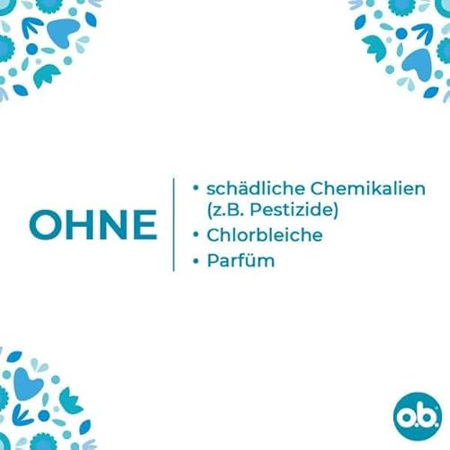o.b. ProComfort Super Plus Tampons 32 Stk., mit SilkTouch Oberfläche und Dynamic Fit Technologie, besonders sanftes Einführen und Entfernen, 100 Prozent pflanzlich basierter Tamponkern