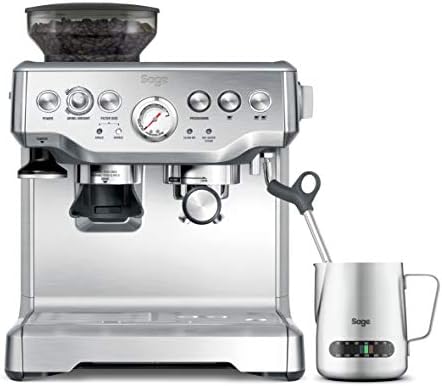 Sage Barista Express Espresso Machine - Espresso and Coffee Maker, Bean to Cup Coffee Machine, BES875UK , Brushed Stainless Steel