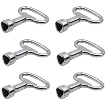 Antrader 2.0" x 1.5" Triangle Socket Spanner Key Matel Triangular Socket Universal Utility Keys for Triangle Panel Lock 6pcs Style 1