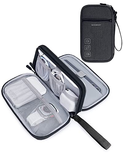 Image of BAGSMART Electronics Travel Organizer for Cords Chargers Phones, Black