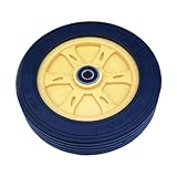 kowaku Kids Bike Wheel Rubber Tire Non Slip Premium Stable Tricycle Replacement Tire Children Tricycle Wheel for Bike Trike Toddlers, Yellow, Rear Wheel