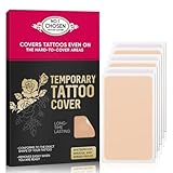 Tattoo Cover Up Patch, 6 Pcs Ultra-Thin Waterproof Tattoo Cover Up Tape for Scars and Birthmarks