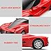 YYC 1:24 Scale Remote Control Car for Ferrari, Model RC Cars for LaFerrari with 2.4GHz, Electric Sport Racing Hobby Vehicle Gift for Adults, Kids, Boys, Girls - Red