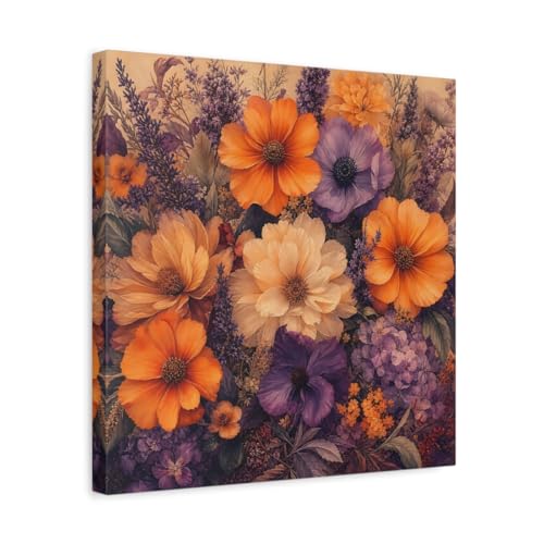 Impression sur toile bouquet floral châssis 3cm décoration salon