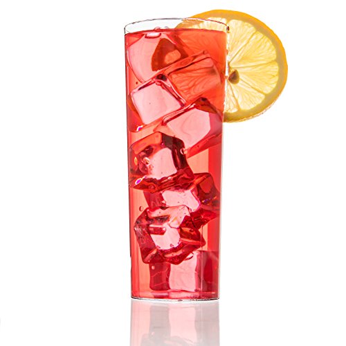 12 Hard Plastic Highball Drinking Glasses, 10 Oz Highball Glass Tall Collins Glass Scotch Glasses Whiskey Glasses Drinking Glasses Highball Glasses Tall Bar Glass Party Wedding Cups Smoothie Glass #TOP1