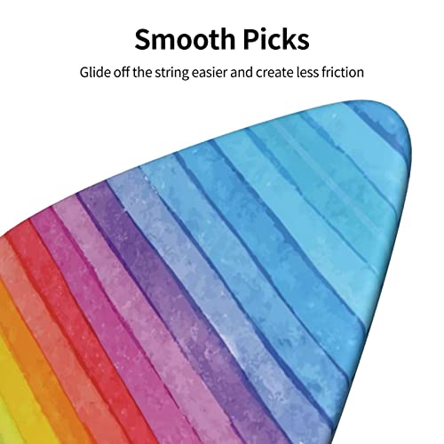 Ensemble de 6 médiators de guitare à rayures colorées arc-en-ciel pour guitare acoustique, guitare électrique, basse… - Les Beatles, Paul McCartney, John Lennon, RIngo Starr, George Harrison Ensemble de 6 médiators de guitare à rayures colorées arc-en-ciel pour guitare acoustique, guitare électrique, basse… – Image 7