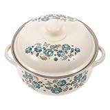 MOTHNUR Enamel Stock Pot with Lid 5l Cooking Soup Pot Sturdy Enamelware for Home Kitchen