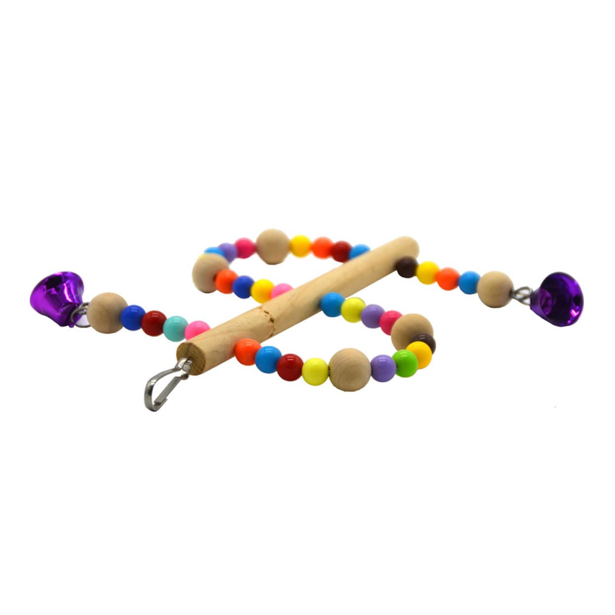 Zerodis Holz-Kletterspielzeug Für Vögel – Bunte Leiter Zum Schwingen, Für Papageien, Sittiche & Wellensittiche (ca. 44 Cm)