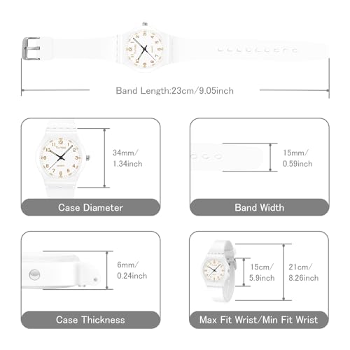 Kids Watch for Girls Boys,50M Waterproof Accurate Timekeeping Children Learning Time Easy to Read Student Sports Outdoor Analog Watches for Kids Toddlers Ages 5-12 6