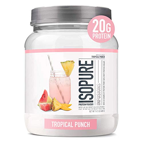 Review For Isopure Infusions Refreshingly Light Fruit Flavored Whey Protein Isolate Powder Shake Vigorously Infuses In A Minute Tropical Punch 16 Servings