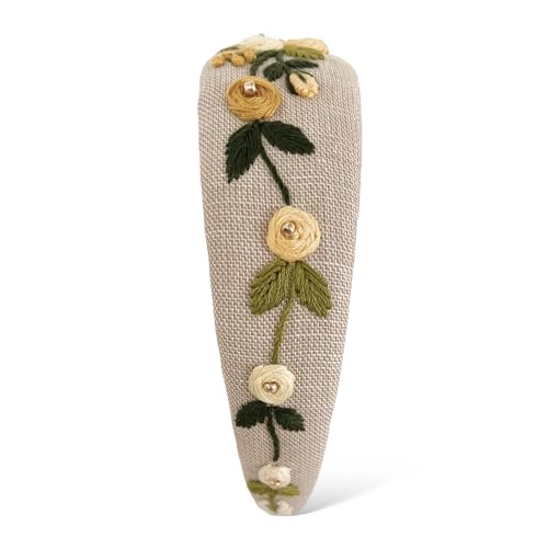 Leonyvie Hand Embroidered Linen Headband (Grace) - Image 4 thumbnail