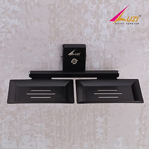 Image of LUZI 007 Soap Holder /Double Soap Dish for Bathroom (304 Stainless Steel High Grade Material) (Black Finish)