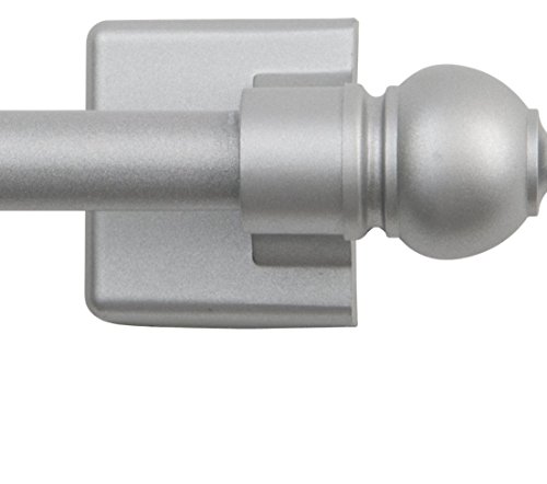 Kenney 40343 Silver 7/16" Multi-Use Adjustable Petite Cafe Magnetic Rod, 16-28", Satin, 1 #TOP5