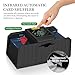 CARDSPIN Card Shuffler 1/2 Deck, Intelligent Sensor One-Touch Start UNO Automatic Shuffler Card Machine for Phase 10, Skip-Bo, Texas Hold'em, Poker, Blackjack (Black-Sensor)