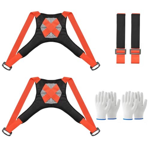 Moving Straps, Lifting Straps Moving for Furniture, 2-Person Lifting & Moving System, Move Furniture Easily and Safely - Perfect for Lifting and Moving Heavy Objects! (with Back Support)
