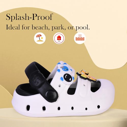 Image of GLJ Kids Comfort Clogs Sandals For Boy And Girl, 1 to 4 Years, Two-Strap Design, Easy To Wear Slip On, Dust and Waterproof, 7101