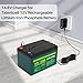 14.6V Charger for Talentcell 12V Rechargeable Lithium Iron Phosphate Battery for LiFePO4 Battery Lithium Battery Charger with Dual Alligator Clips Connector Power Adapter