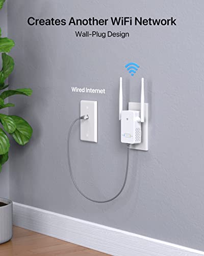 Brostrend Wireless Access Point, Home Wifi Access Point Wall Plug Design 300Mbps Wireless Ap Easy Setup Works With All Routers Ethernet Access Point For Smartphone Tablet Ipad Pc Tv, Up To 15 Devices #TOP1