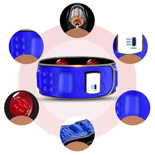 Elektrischer vibrierender Massagegürtel mit 5 Motoren & 20 Magneten für Taillenabnahme, Fettverbrennung, ideal für Gewichtsverlust & Körperstraffung