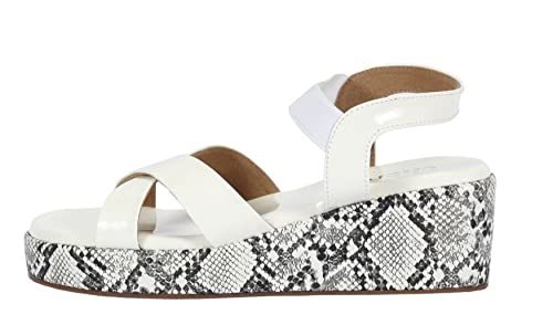 Image of CHERE fashion Sandal For Women' With Peach Multi Cross Strap | Snake print Wedges | Comfortable Sandals for Casual, Party and Formal Occasions