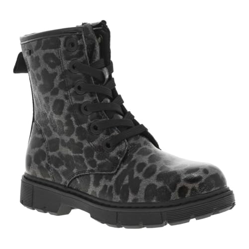Bottine fille 4270160040 chaussure montante noire en cuir pour enfant