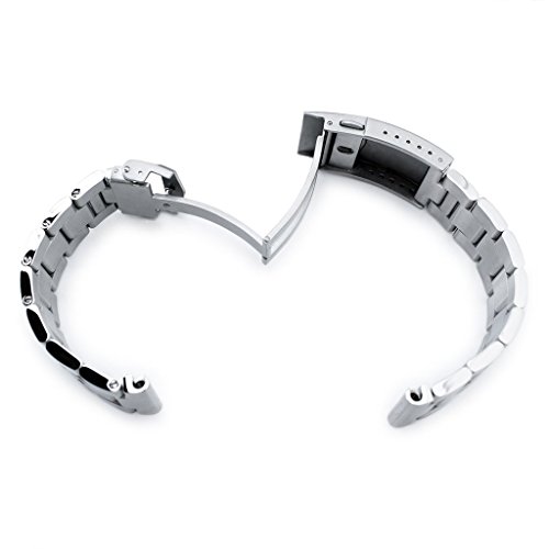 20mm Super-O Boyer 316L Stainless Steel Watch Bracelet Straight End Tapered Version, Brushed - Image 6