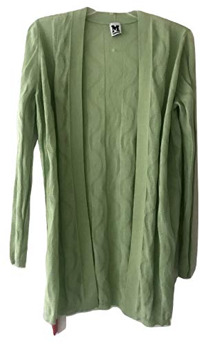 M Missoni Light Green Zig Zag Open Cardigan Size 42