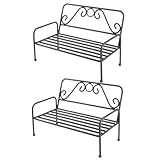 GANAZONO 2 Piezas Soporte de Macetas de Hierro Forjado Estilo Retro Soporte Decorativo para Plantas Estante para Flores para Interiores y Exteriores Color Aleatorio