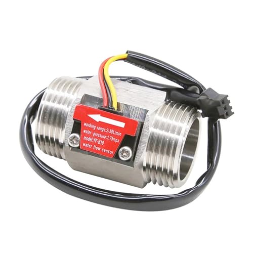 Capteur de débit d'eau DC5-24 V en inox et débitmètre liquide filetée 1-1/2" - 4