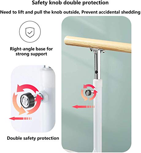 Barre de ballet double portable et gym à hauteur réglable extensible - 3