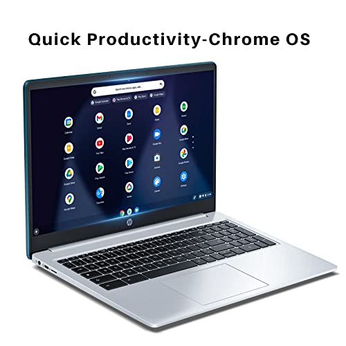 Hp 2023 Newest Chromebook Laptop Student Business, 15.6" Hd Display, 8Gb Ram, 192Gb Storage (64Gb Emmc+128Gb Msd Card), Quad-Core Intel Pentium N200, Uhd Graphics, Wifi, Long Battery,Chrome Os #TOP3