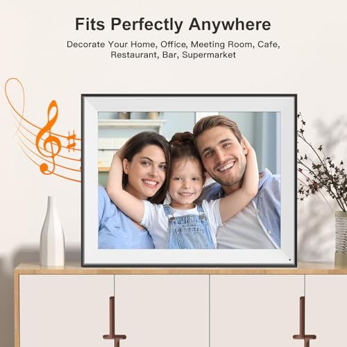 Image of Large Digital Photo Frame 16.2 inch-Digital-Picture-Frame - 32GB Dual-WiFi Digital Frame, No Touch Screen, Slideshow, Load Photo Video from Phone via APP Email, Free Cloud Storage, Gifts for Mom Dad