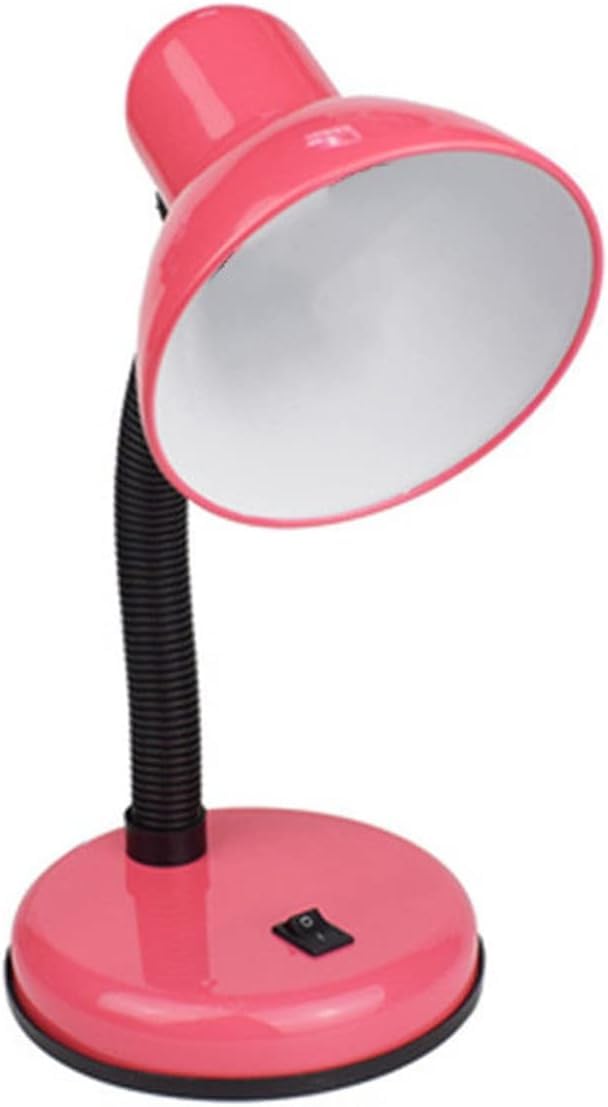 HUH Reading lamp,LED Desk Lamp,Dimmable Table Lamp,Reading Light Eye-Caring Table Lamp with Versatile Flexible Neck for Bedside,Reading Light for Study (Pink)