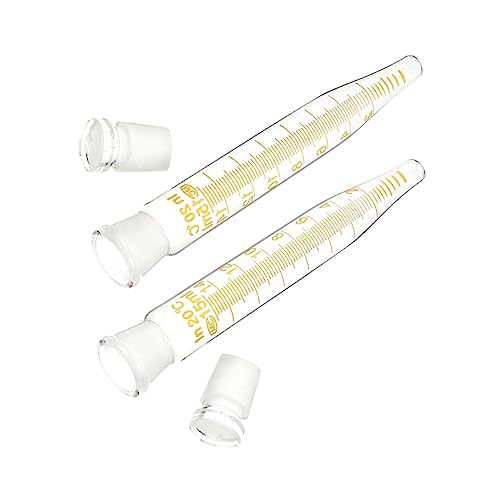 Mobestech 2piezas Tubo De De Vidrio Con Tapa Para Experimentos De Laboratorio y Biología Paquete De Alta y Resistencia Fugas