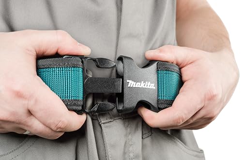 Makita E-05337 Schnellverschlussgürtel, 155 cm lang, inklusive Befestigungsschlaufe, 50 mm Schnellverschluss-Clip, Längenverstellung durch Klettband