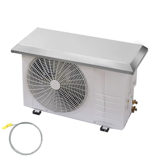 Wärmepumpe Abdeckung, Klimaanlage Abdeckung aus Edelstahl 304 für Außengeräte, Wetterfest, Rostfrei, Hagelbeständig(88x38cm/35x15in)