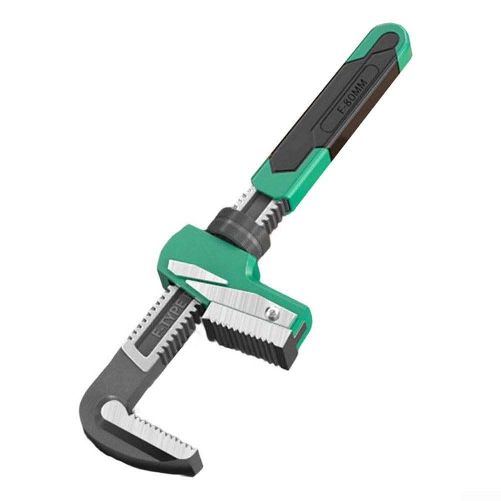 Llave de tubo tipo F, herramienta de fontanero multifuncional en ángulo recto con mandíbula dentada para válvulas y tuberías de forma especial, acero (130 mm)