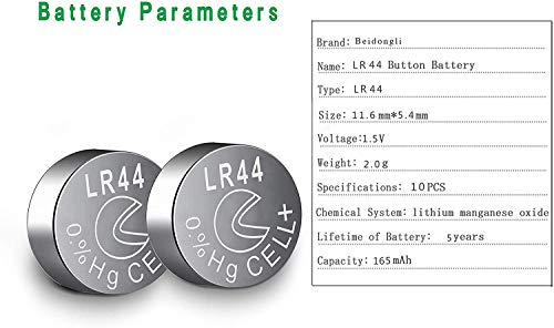 Beidongli Lr44 Batteries Ag13 357 High Capacity 1.5V Button Coin Cell 10 Count Battery #TOP4