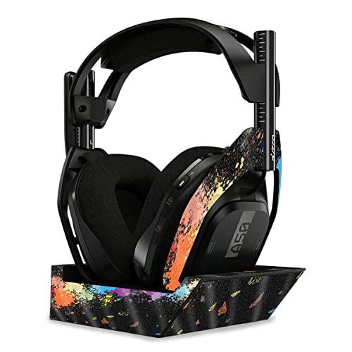 Image of MightySkins Glossy Glitter Skin Compatible with Astro A50 Wireless Headphones + Base Station (Gen 4) - Splatter | Protective, Durable High-Gloss Glitter Finish | Easy to Apply | Made in The USA