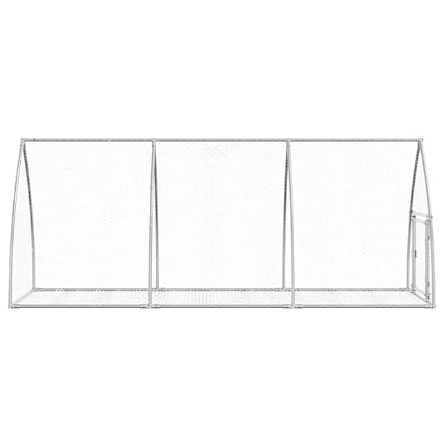 Foto 8 de 8 de vidaXL Conejera Acero galvanizado Plateado 105x300x120 cm