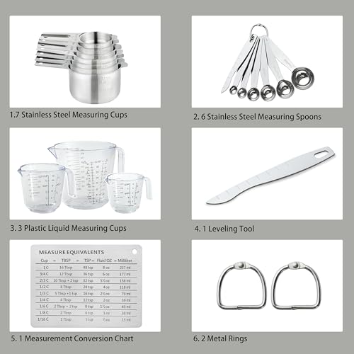 Set de 20 vasos y cucharas medidoras Mituer miniatura 3