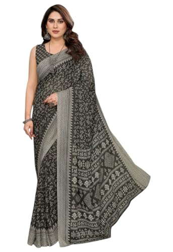 Image of Yashika Women's Georgette Saree with Blouse Piece for Traditional Ethinic Wear Sari