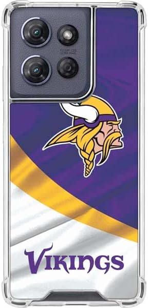 Skinit Clear Phone Case Compatible with Moto G Stylus 5G (2025) - Officially Licensed NFL Minnesota Vikings Purple Performance Series Design