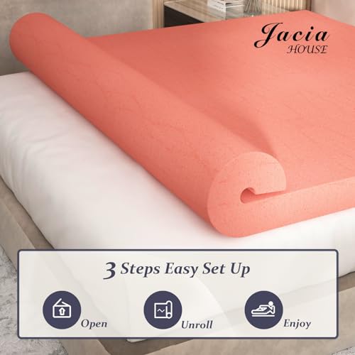 Jacia House MT03SQ 3 Inch Rv Mattress Topper Short Queen In A Box, Rv Bed Topper Short Queen, Certipur-Us Certified Mattress Pad thumb #5
