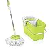 Produktbild Leifheit Set Clean Twist Wischer Color Edition Green, für nebelfeuchte Reinigung, Wischmopp mit Schleudertechnologie, Schleudermop ohne Fußbedienung, Bodenwischer mit Mikrofaser Bezug und Click-System