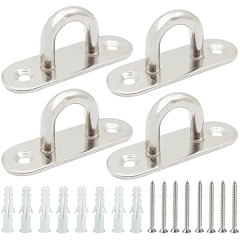 DOANTE 4 Pièces Plaque Oeillet Acier Inoxydable Cover